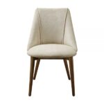 Beige Fabric & Walnut Finish Willene Side Chair DN03146 By ACME 16