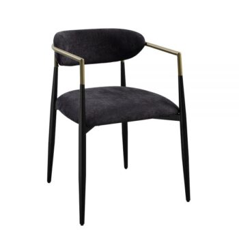 Black Fabric Side Chair