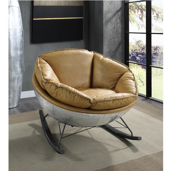 Morocco Leather Pino Accent Chair AC02583 By ACME