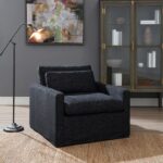 Dark Gray Fabric Frederick Swivel Chair W/Pillow AC03143 By ACME Accent Chairs Mobilia Cleopatra 11 Dark Gray Fabric Frederick Swivel Chair W/Pillow AC03143 By ACME 11