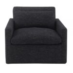 Dark Gray Fabric Frederick Swivel Chair W/Pillow AC03143 By ACME Accent Chairs Mobilia Cleopatra 12 Dark Gray Fabric Frederick Swivel Chair W/Pillow AC03143 By ACME 12