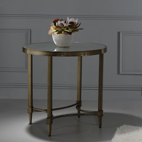 Brass Aditya End Table LV02736 By ACME
