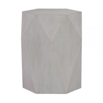 Antique White Finish End Table