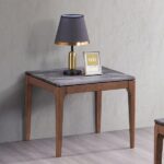 Engineered Stone Top & Walnut Finish Bevis End Table LV02646 By ACME End Tables Mobilia Cleopatra 9 Engineered Stone Top & Walnut Finish Bevis End Table LV02646 By ACME 9