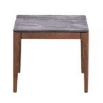 Engineered Stone Top & Walnut Finish Bevis End Table LV02646 By ACME End Tables Mobilia Cleopatra 10 Engineered Stone Top & Walnut Finish Bevis End Table LV02646 By ACME 10