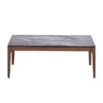 Engineered Stone Top & Walnut Finish Bevis Coffee Table LV02645 By ACME 12