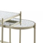 Glass Top & Silver Finish Zaba Side Table LV02759 By ACME Side Tables Mobilia Cleopatra 14 Glass Top & Silver Finish Zaba Side Table LV02759 By ACME 14