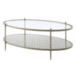 Glass Top & Silver Finish Zaba Coffee Table LV02755 By ACME Luxury Coffee Tables Mobilia Cleopatra 12 Glass Top & Silver Finish Zaba Coffee Table LV02755 By ACME 12