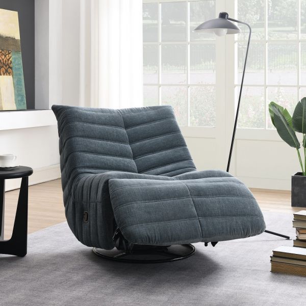 Shadow Chenille Talmon Recliner W/Swivel LV02751 By ACME