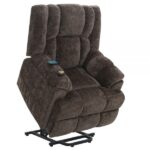 Brown Chenille Pacay Power Recliner W/Lift & Heating & Massage LV02998 By ACME Recliners Mobilia Cleopatra 29 Brown Chenille Pacay Power Recliner W/Lift & Heating & Massage LV02998 By ACME 29