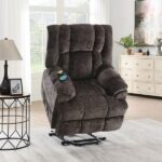 Brown Chenille Pacay Power Recliner W/Lift & Heating & Massage LV02998 By ACME Recliners Mobilia Cleopatra 24 Brown Chenille Pacay Power Recliner W/Lift & Heating & Massage LV02998 By ACME 24