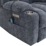 Blue Chenille Omarion Power Recliner W/Lift & Heating & Massage LV02996 By ACME Recliners Mobilia Cleopatra 33 Blue Chenille Omarion Power Recliner W/Lift & Heating & Massage LV02996 By ACME 33