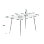 DT037S+DCK55S Glass Dining Table Set For 4 With Chairs By Artisan Furniture - Image 7