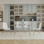 DT037S+DCK55S Glass Dining Table Set For 4 With Chairs By Artisan Furniture - Image 4