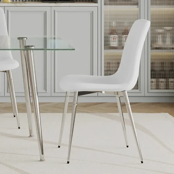 DT038S+DCK55S SET 5PC Rectangular Glass Dining Table For 4 Set By Artisan Furniture - Image 3