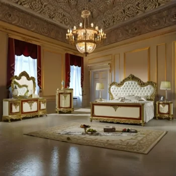 Victorian Ivory King Bedroom Set HD-5138 By Homey Design