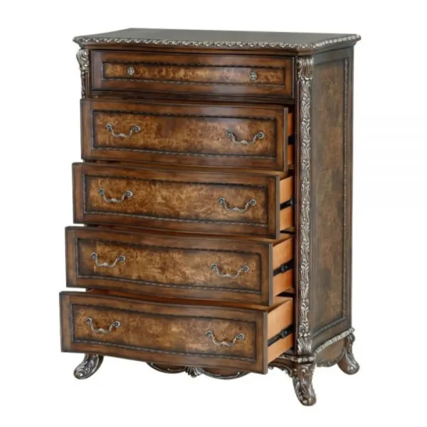 Devany Classic Cherry 5 Drawer Chest By ACME - Image 2