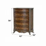 Devany Classic Cherry 5 Drawer Chest By ACME - Image 4