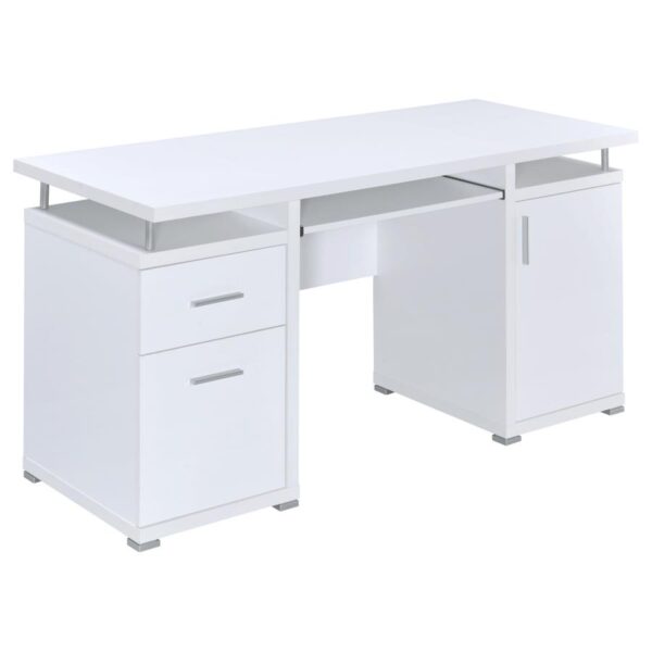 Tracy 2-drawer Computer Desk White 800108 by Coaster Furniture 11