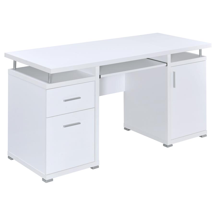 Tracy 2-drawer Computer Desk White 800108 by Coaster Furniture