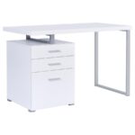 Brennan 3-drawer Office Desk White 800325 by Coaster Furniture Home Office Desks Mobilia Cleopatra 15 Brennan 3-drawer Office Desk White 800325 by Coaster Furniture 15
