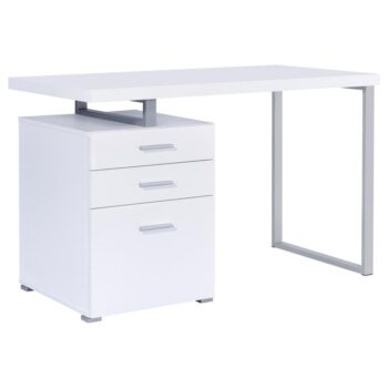 Brennan 3-drawer Office Desk White 800325 by Coaster Furniture
