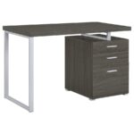 3-drawer Brennan Office Desk Weathered Grey 800520 by Coaster Furniture Home Office Desks Mobilia Cleopatra 15 3-drawer Brennan Office Desk Weathered Grey 800520 by Coaster Furniture 15