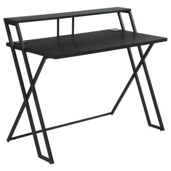Xavier Writing Desk with USB Ports Black by Coaster Furniture
