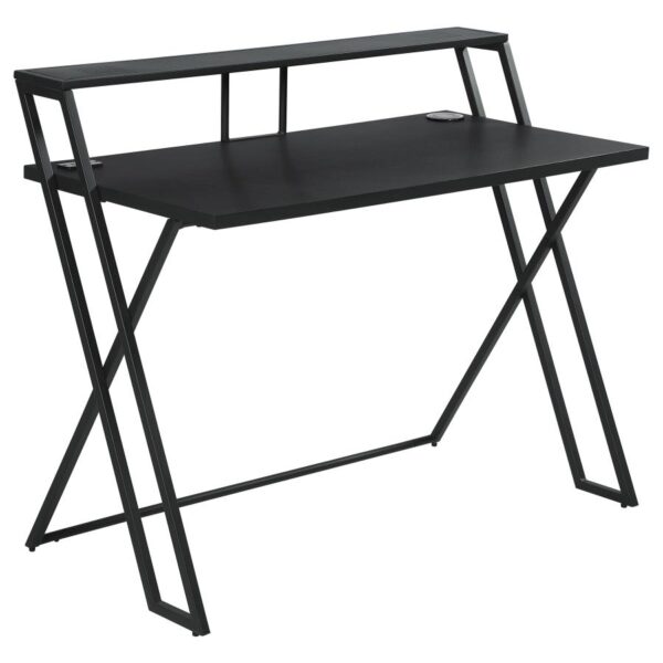 Xavier Writing Desk with USB Ports Black by Coaster Furniture 4