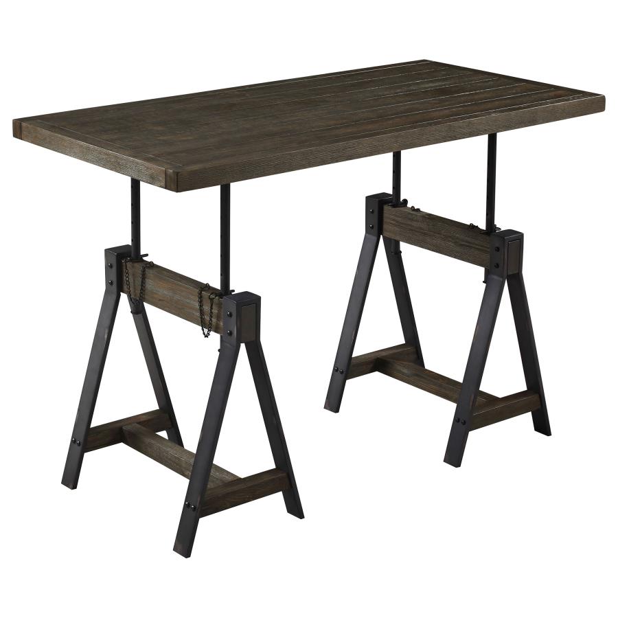Delmar Adjustable Writing Desk Burnished Cognac by Coaster Furniture