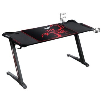 Brocton Metal Z-shaped Gaming Desk Black by Coaster Furniture