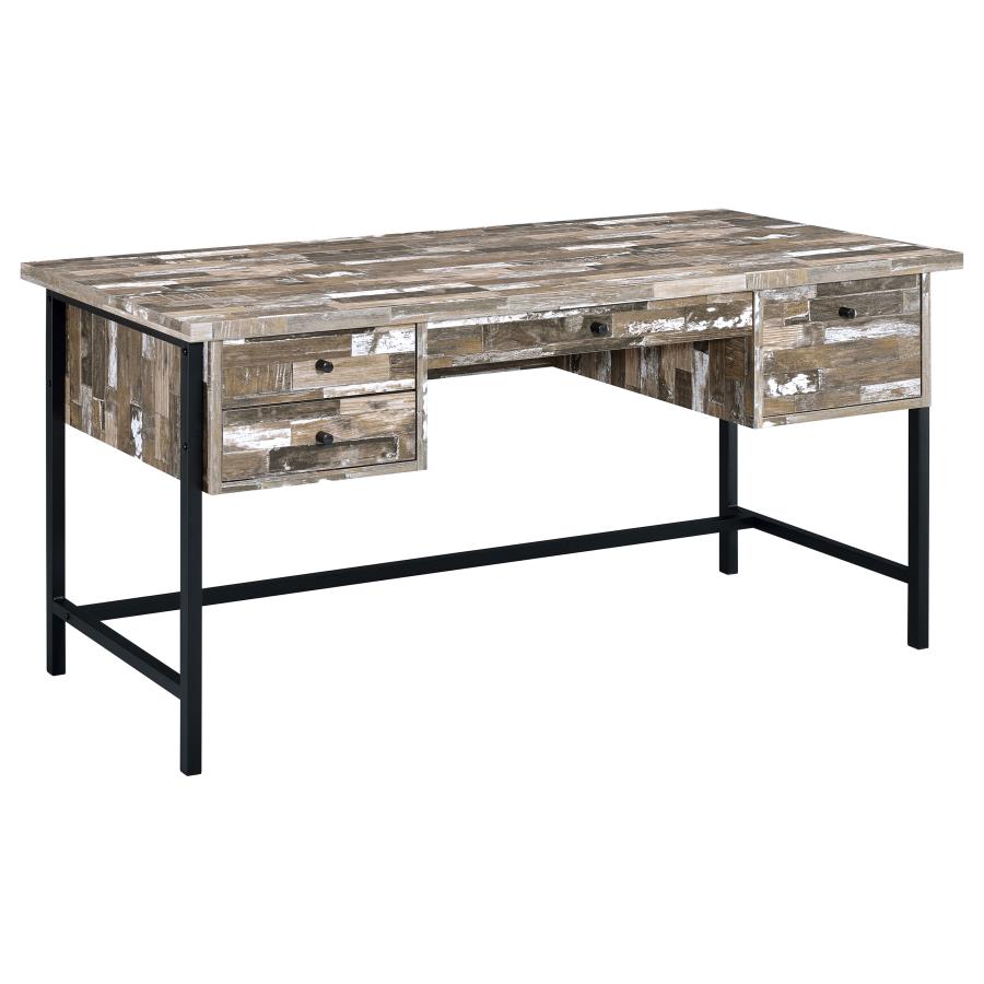 Kemper 4-drawer Writing Desk Salvaged Cabin by Coaster Furniture