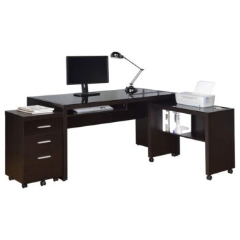 3PC DESK SET by Coaster Furniture