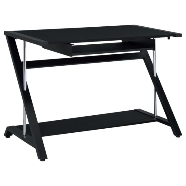Mallet Computer Desk with Bottom Shelf Black by Coaster Furniture 4