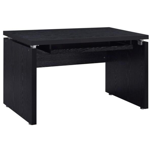 Russell Computer Desk with Keyboard Tray Black Oak by Coaster Furniture 4