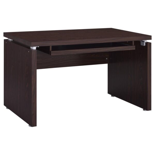 Russell Computer Desk with Keyboard Tray Medium Oak by Coaster Furniture 4