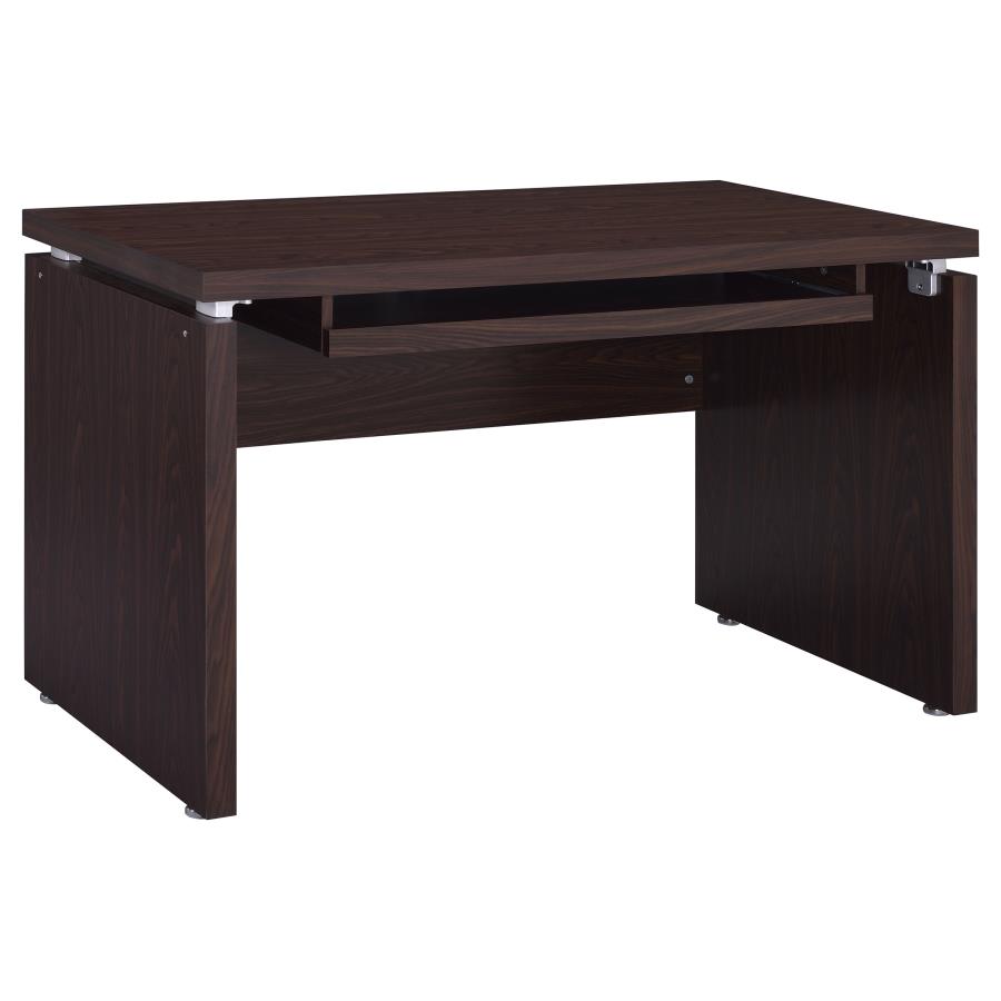 Russell Computer Desk with Keyboard Tray Medium Oak by Coaster Furniture