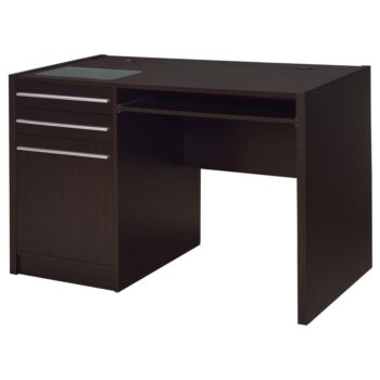 Halston Rectangular Connect-it Office Desk Cappuccino by Coaster Furniture
