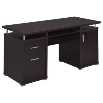 Tracy 2-drawer Computer Desk Cappuccino by Coaster Furniture