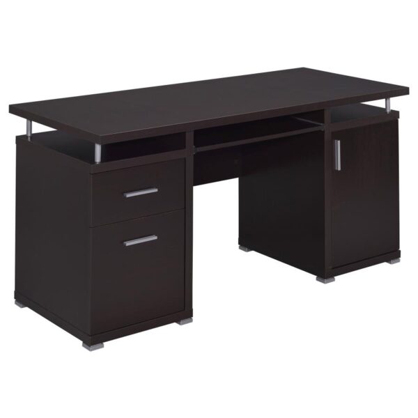 Tracy 2-drawer Computer Desk Cappuccino by Coaster Furniture 4