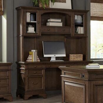 Hartshill Credenza with Hutch Burnished Oak 881283 By Coaster Furniture