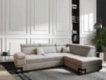 Light Gray Fabric Garda Sectional w/ Bed and Storage by ESF Furniture 19