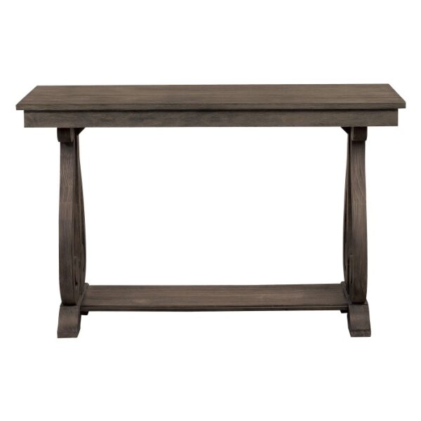 Distressed dark oak Toulon Collection Sofa Table By Homelegance 4