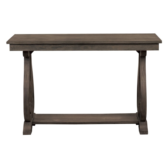 Distressed dark oak Toulon Collection Sofa Table By Homelegance