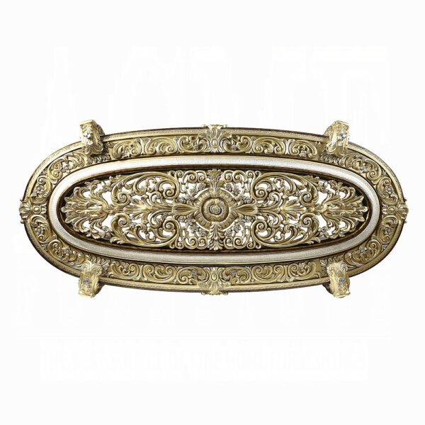 Desiderius Wood Oval Dining Table By ACME - Image 3