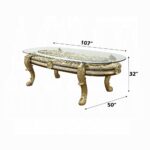 Desiderius Wood Oval Dining Table By ACME - Image 4
