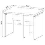 Skylar Extension Desk Cappuccino 800892 by Coaster Furniture Home Office Desks Mobilia Cleopatra 20 Skylar Extension Desk Cappuccino 800892 by Coaster Furniture 20