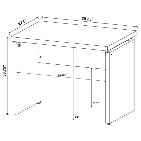 Skylar Extension Desk Cappuccino 800892 by Coaster Furniture 14