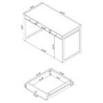 Wallice 2-drawer Writing Desk Weathered Grey and Chrome 801221 by Coaster Furniture Home Office Desks Mobilia Cleopatra 25 Wallice 2-drawer Writing Desk Weathered Grey and Chrome 801221 by Coaster Furniture 25
