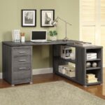 Yvette L-shape Office Desk Weathered Grey 800518 by Coaster Furniture Home Office Desks Mobilia Cleopatra 16 Yvette L-shape Office Desk Weathered Grey 800518 by Coaster Furniture 16